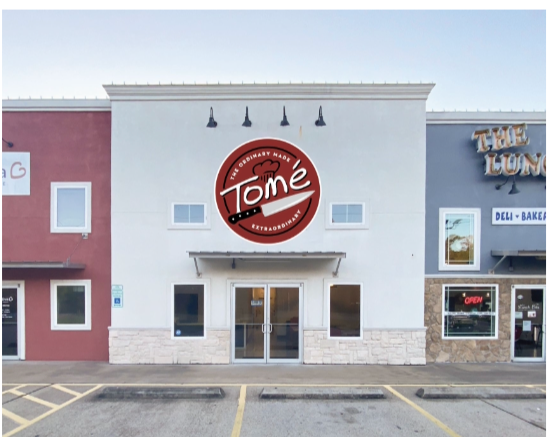 Tomé Express location on the Loop in Lufkin, TX with carry-out service signage highlighting quick pickup meals